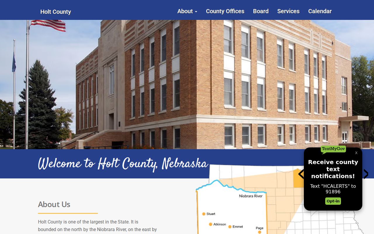 Holt County government source for municipal warrant routes