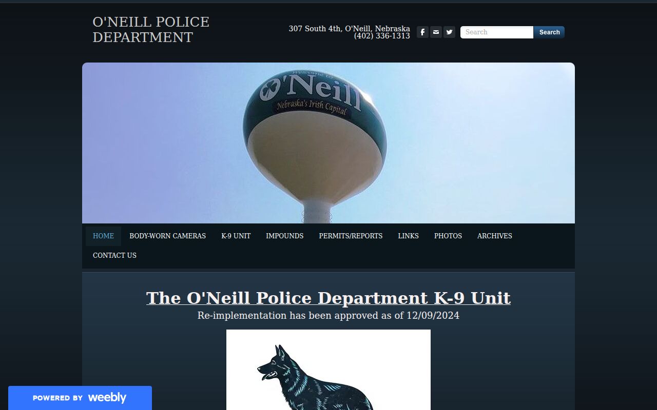 O'Neill Police source for Holt County most wanted boundaries